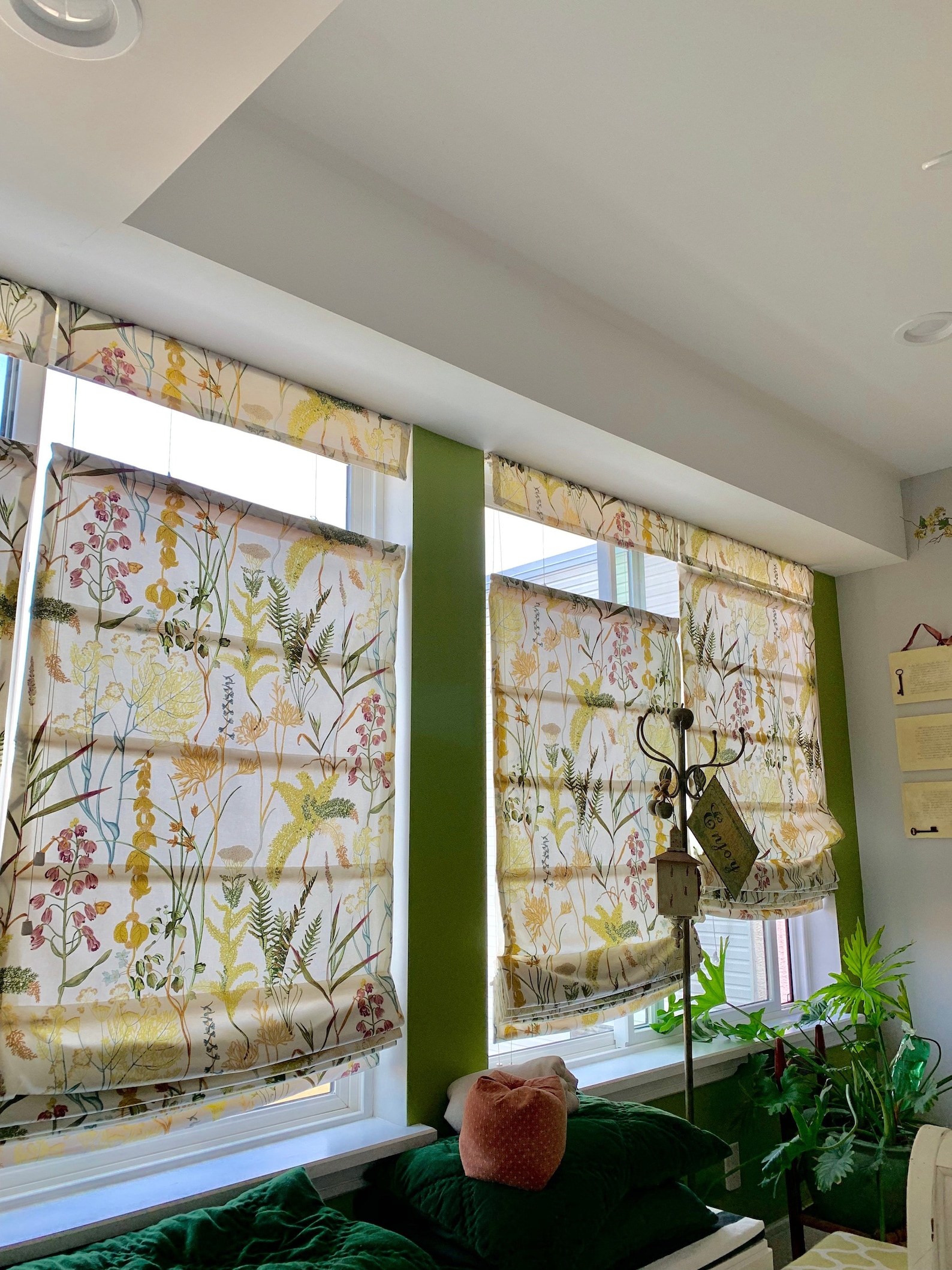 Top Down Bottom up Roman Shade Custom Made Window Curtain Etsy