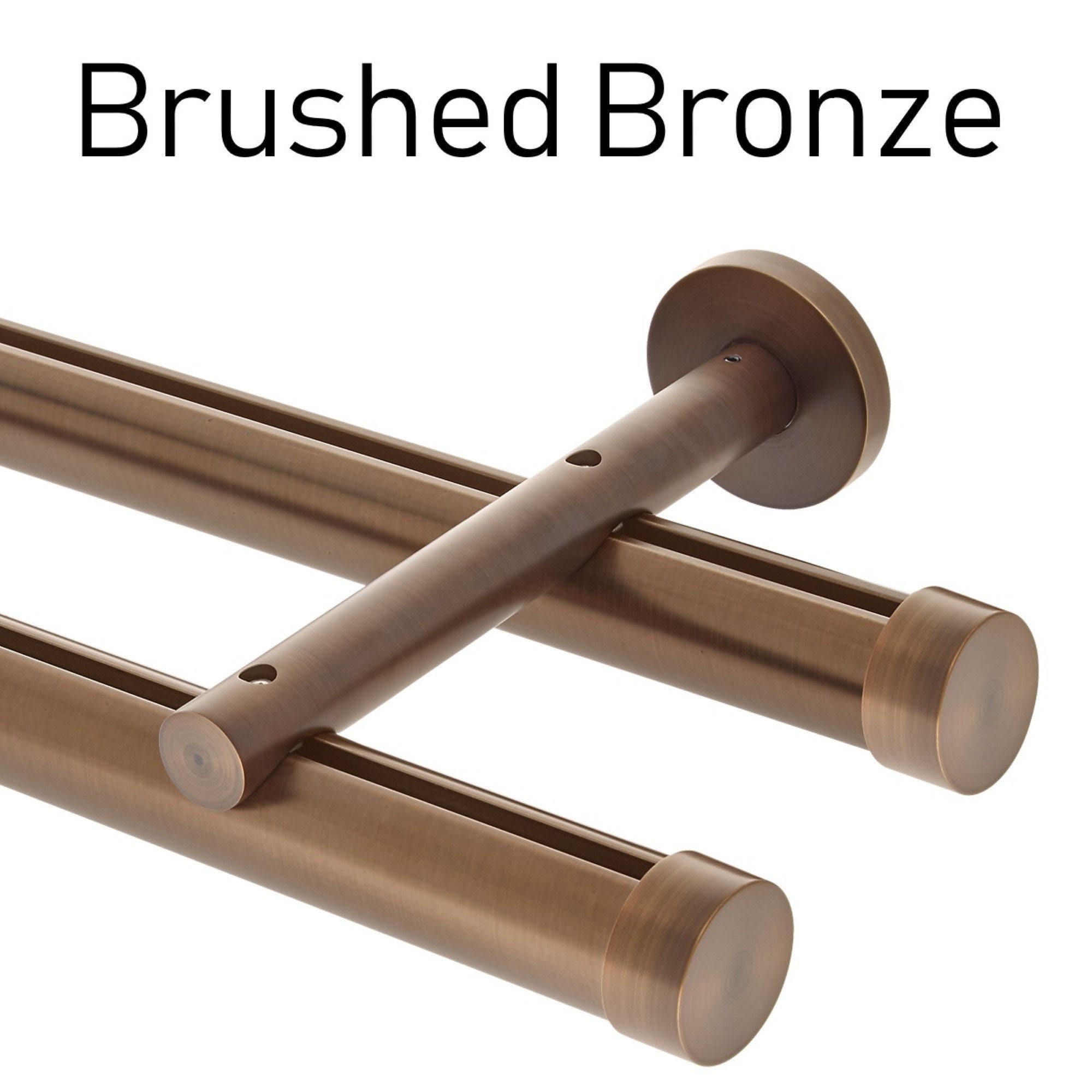 Double Traverse Curtain Rod Aria® Traverse Double Curtain Rod 1 3/8 Inch Diameter, Various Colors