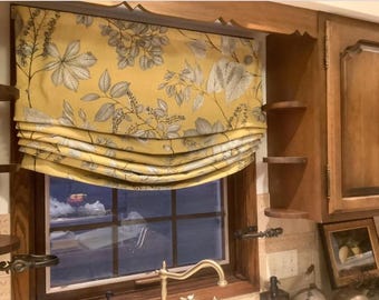 Relaxed Faux Roman Shades Custom Made