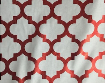 SALE Fabric by the yard Kinsale Quatrefoil Metallic Multiple Colors