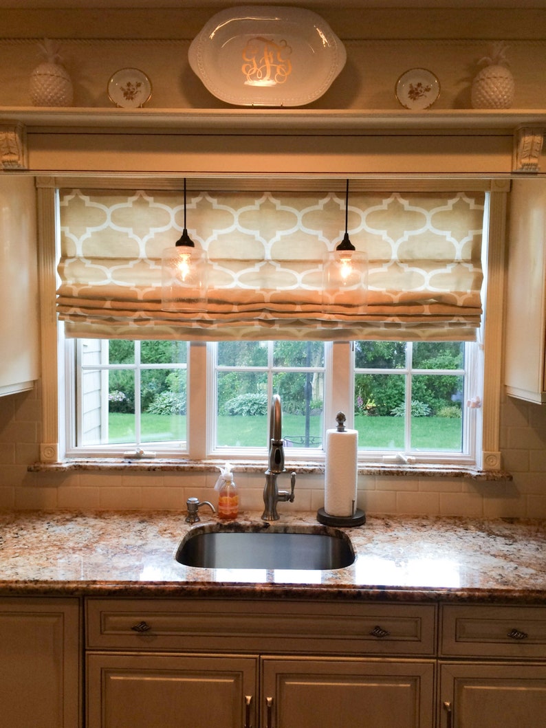 Relaxed Roman Shade Custom Made to Order Blackout Shades Etsy