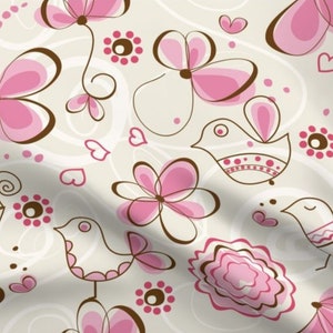 Fabric by the Yard &quot;Berkeley&quot; Bird and Flower Home Decor Fabric
