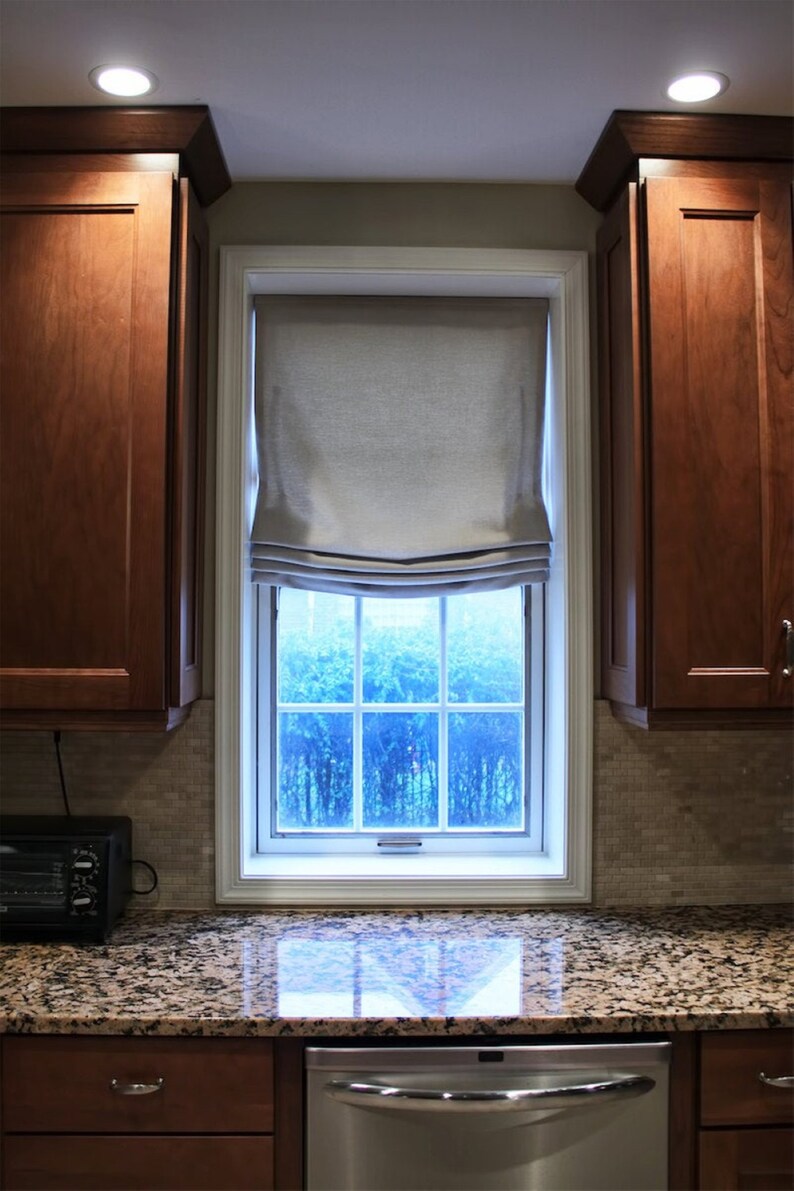 Custom Flat Roman Shade Made to Order Flat Window Curtain Can Etsy Canada