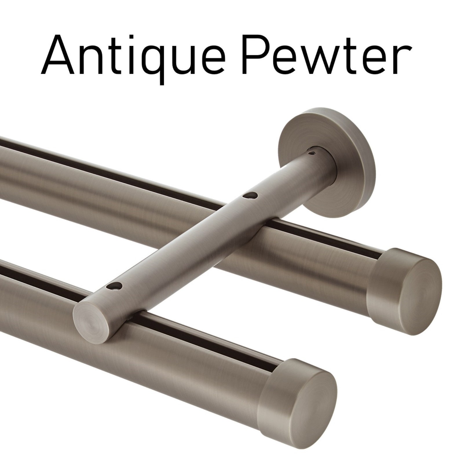 Double Traverse Curtain Rod Aria® Traverse Double Curtain Rod 1 3/8 Inch Diameter, Various Colors