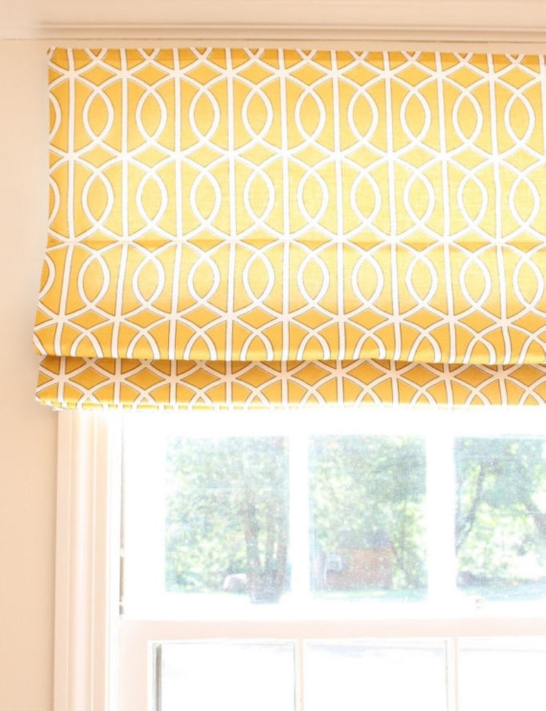 Custom Flat Roman Shade Made to Order Flat Window Curtain Can Etsy Canada
