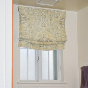 Relaxed Roman Shade Custom Made To Order Blackout Shades Cordless shades Window curtain, can be blackout faux/false/fake roman shade valance image 7