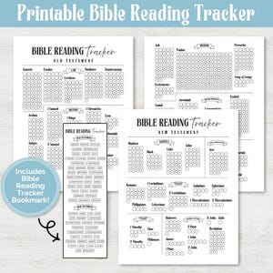 Bibellese-Tracker, Bibel-Tracker, Bibelbuch-Tracker, Bücher der Bibel, Bibel-Lesezeichen