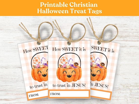 Christian Halloween Treat Tags, Halloween Goodie Bag Tags, Halloween Gift Tags, Trunk or Treat Tags, Christian Halloween Printable