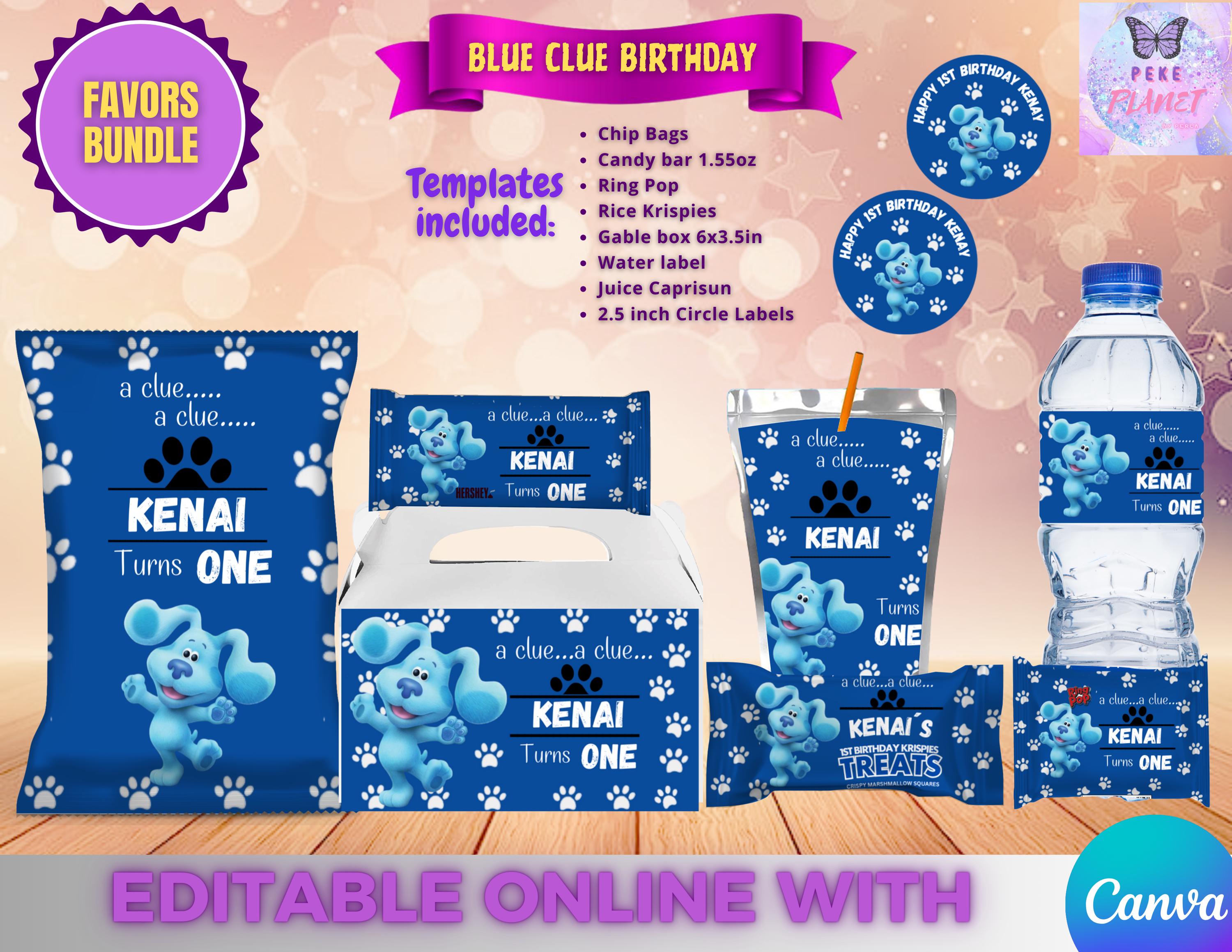 Blue's Clues 1st Birthday Gift Bags - 8 Count Party Favor Bags