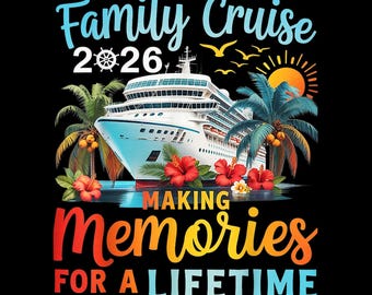 Family Cruise 2026 PNG, Urlaub Sommer Shirt (Digitaler Download)