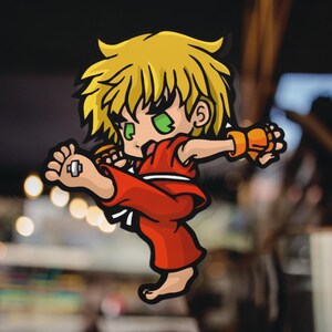 FIGHTING CARTOON Decal for laptops, cars, mirrors, & more! High quality water proof decal. Very duarable