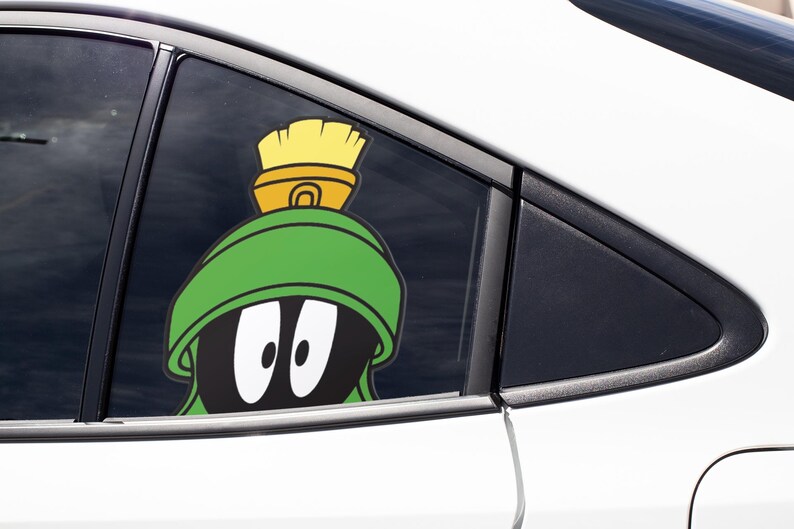 MARTIAN PEEKER para laptops, autos, espejos y más. Calcomanía impermeable de alta calidad. Muy duradera. imagen 5