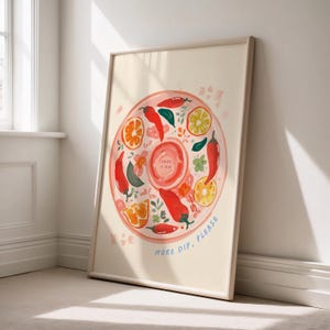 More Dip please Print: Bunte Küche mit Picky Bits Poster