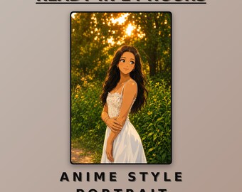 Anime Portrait for Boyfriend, Custom Manga Art from Photo, Anniversary Gift for Him, Couple Portrait Commission, Digital Download