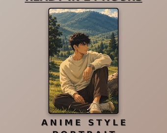 Personalized Anime Character Art, Turn Photo into Manga Portrait, Couple Portrait Commission, Anniversary Gift, Digital File
