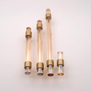 Champagnekleurige glazen bargrepen, helderglazen ladeknoppen, glazen kastgrepen, veelzijdige dressoirknoppen, moderne kasthardware