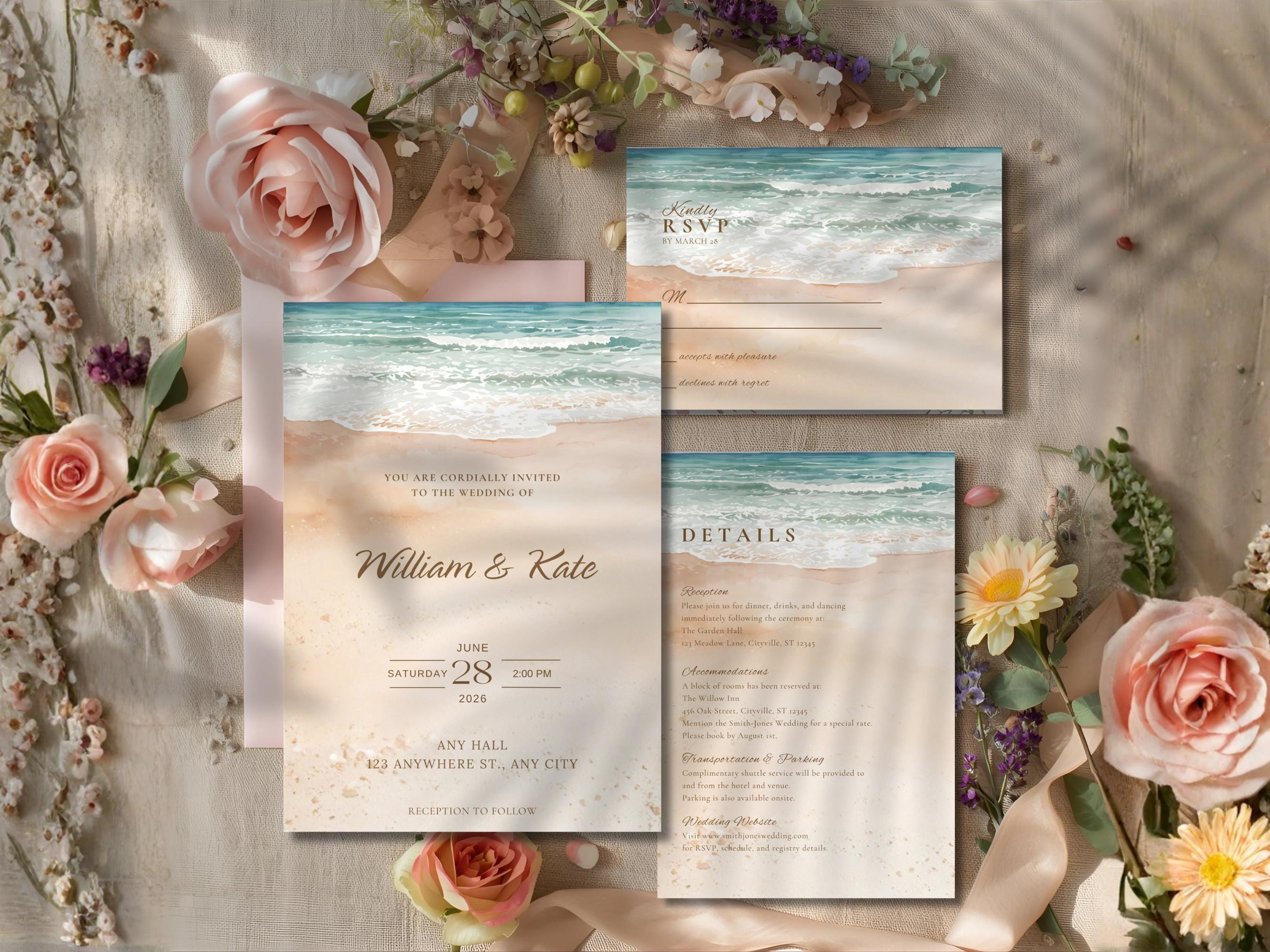 Beach Wedding Invitation