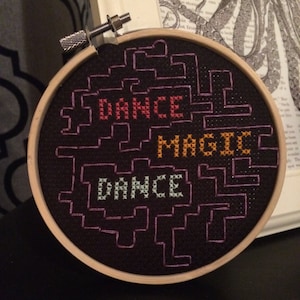 Labyrinth - Jareth the Goblin King Inspired &quot;Dance Magic Dance&quot; Cross Stitch