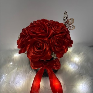 Red Rose Box - Elegant Gift Box for Anniversary, Valentine's Day or Special Occasion