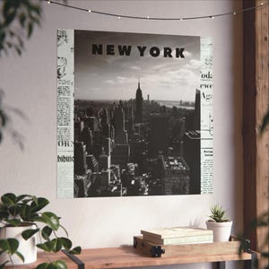 New York City Fine Art Posters, Vintage Wall Décor, NYC Artwork, Home Office Decor, Travel Gift Ideas, Urban Aesthetic