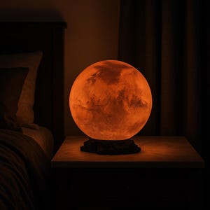 Mars Lamp Night Light | Galaxy Home Decor | Modern 3D Printed Lamp | Space Decor | Kids Night Lamp | Sci Fi Room Decor | Science Gift