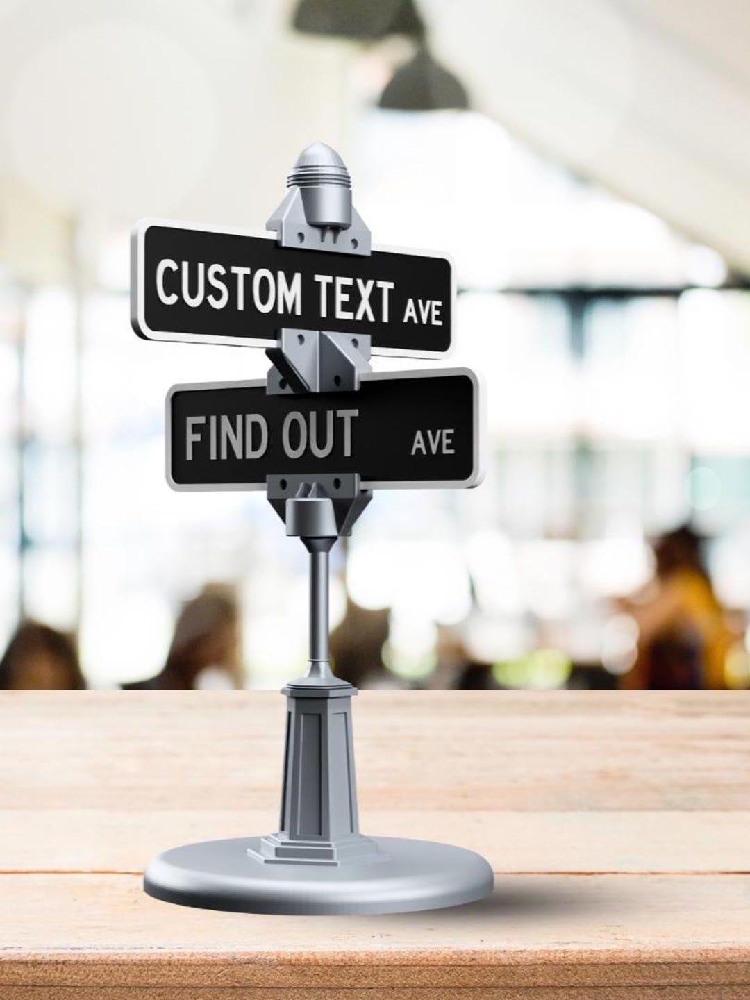 Custom Mini Street Sign With Pole, Personalized Desk Decor for Office ...