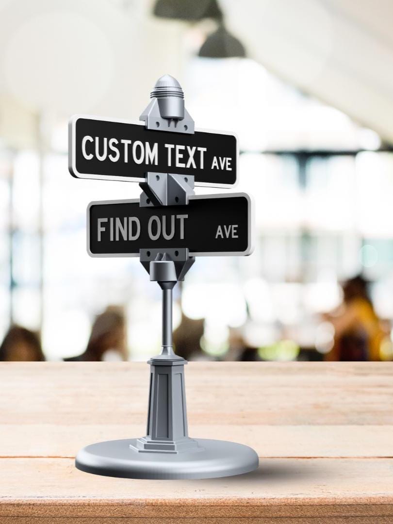 Custom Mini Street Sign | Personalized Desk Decor, Funny Office Gift - Etsy