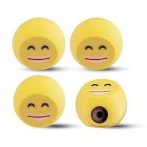 Big Smile Emoji Tire Valve Caps – Fun & Quirky Car Accessory Teens and Women, Custom Valve Stem Covers for Cars Bikes Air Tight Seal O Ring