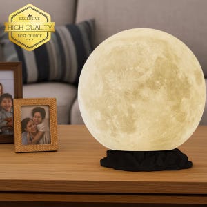 Mercury Lamp Planet Night Light | 3D Printed Lamp | Space Theme Room Decor | Moon Lamp | Unique Lamp Science Gift for Kids & Adults