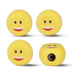 Happy Face Emoji Tire Valve Caps – Bright & Cheerful Car Accessory | Custom Valve Stem Covers for Cars, Bikes, Scooter Air Tight Seal O Ring