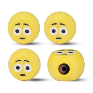 Awkward Face Emoji Tire Valve Caps – Funny Relatable Car Accessory | Custom Valve Stem Covers for Cars, Bikes Scooters Air Tight Seal O Ring