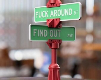 Custom Street Sign Desk Name Plate, Personalized Office Decor for Men & Women, Funny Cubicle Accessories, Realtor Gift, 3D Printed Sign