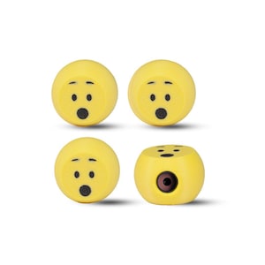 Surprised Face Emoji Tire Valve Caps – Funny Unique Car Accessory | Custom Valve Stem Covers for Cars, Bikes, Scooters Air Tight Seal O Ring