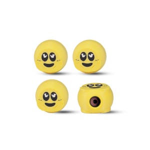Adorable Face Emoji Tire Valve Caps – Cute & Wholesome Car Accessory | Custom Valve Stem Covers for Cars, Bikes, Gifts Air Tight Seal O Ring