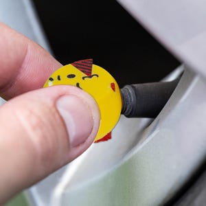 Party Emoji Tire Valve Caps – Celebration-Inspired Car Accessory | Fun Festive Valve Stem Covers for Cars, Bikes Gifts Air Tight Seal O Ring