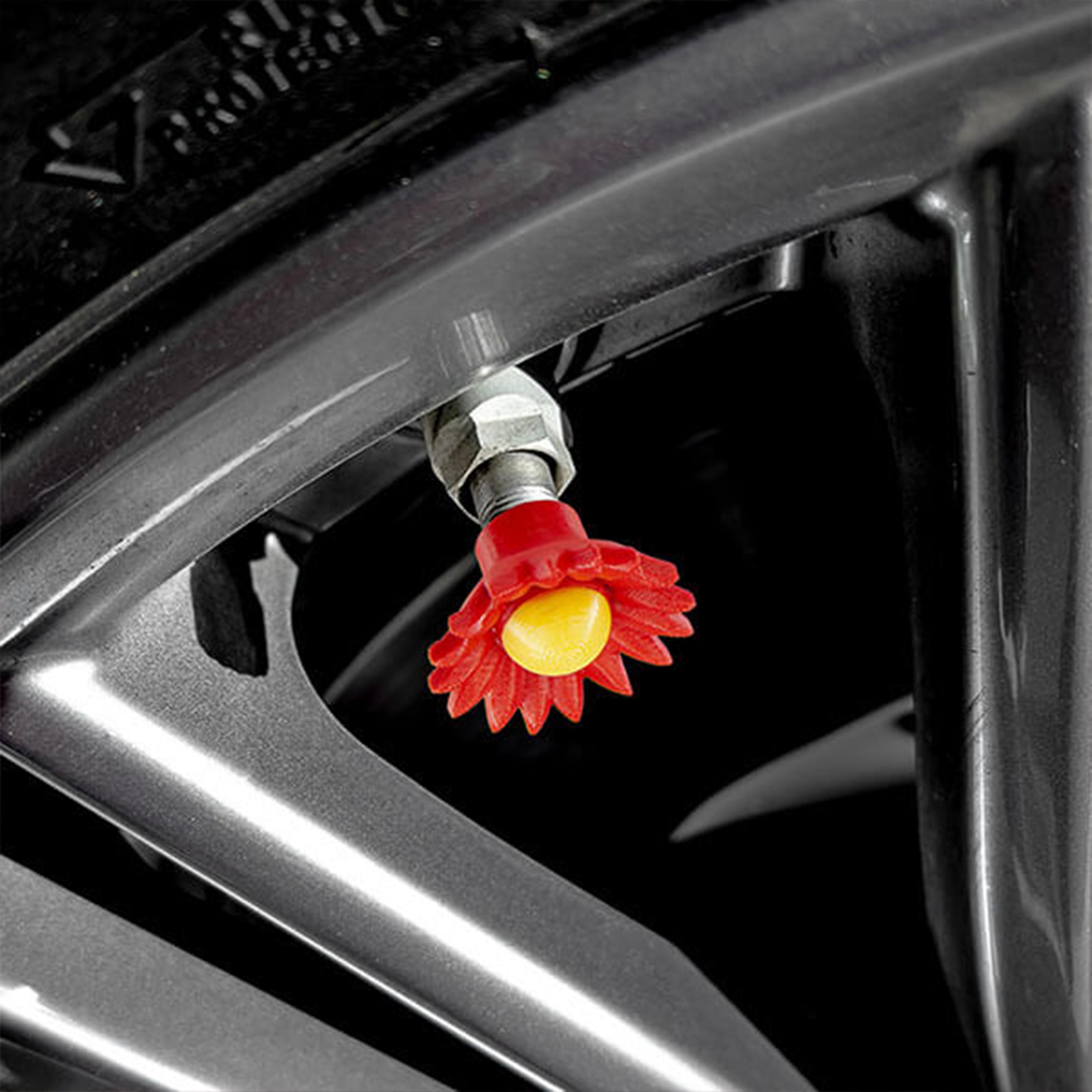 Spider Web Novelty Tyre Valve Caps – For Motorbike Or Car – 4-Pack