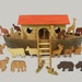 Noahs Ark Play Set, Wooden Noah's Ark Handmade Waldorf Toy for Children Boys and Girls Gift for Babtisms Barmitswa Montessori Biblical Story