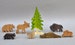 Wilderness Animal Play Set, Wooden Toy Blocks, Moose, Bear Waldorf Wood Toys Party Favors for Boys and Girls, Organic Woodland Toys Nontoxic 