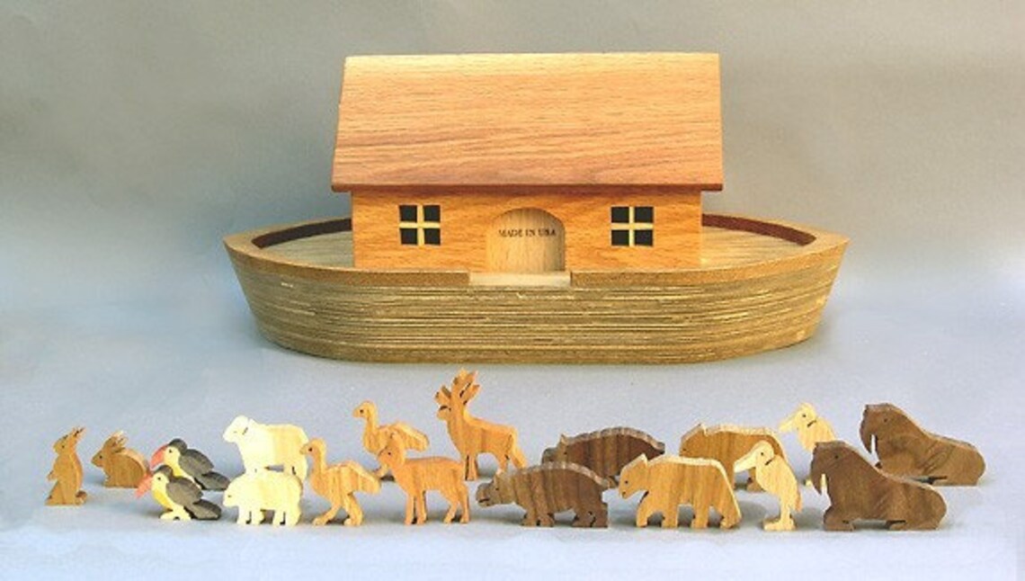 Heirloom Noah's Ark Wooden Noahs Ark Noah Ark Wood Etsy