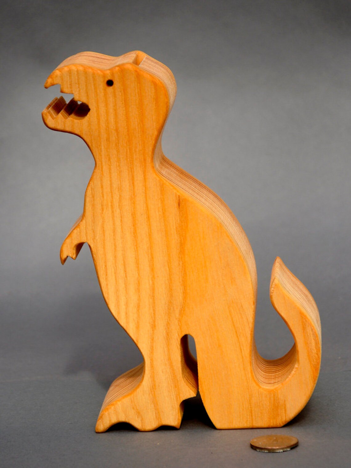 T Rex Piggy Bank Tyrannosaurus Rex Wooden Coin Money Bank Kids Etsy
