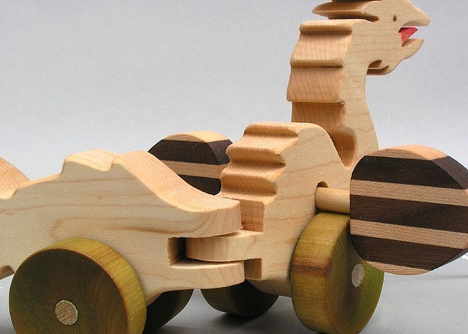 Dragon Pull Toy Animated Wooden Toy for Toddlers Kids Girls Etsy