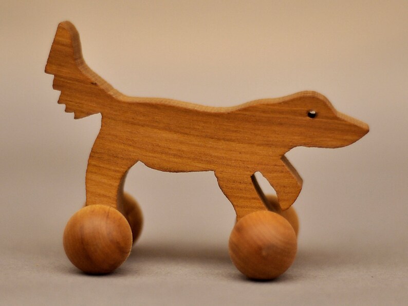 Wooden Dog on Wheels Waldorf Domestic Toy Animal Pets | Etsy