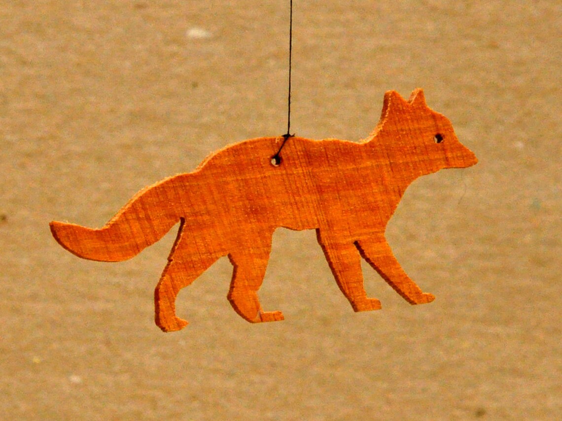 7 Wooden Animal Ornaments Mobiles Woodland Tags Moose Bear Etsy