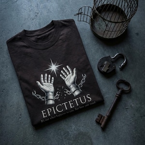 Epictetus Shirt, Stoic Philosophy T-Shirt, Broken Chains Tee, Stoicism Gift, Dark Academia