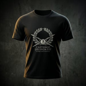 Carthago Delenda Est Shirt, Latin Quote T-Shirt, Roman Empire Tee, Cato the Elder Gift, Ancient Rome History