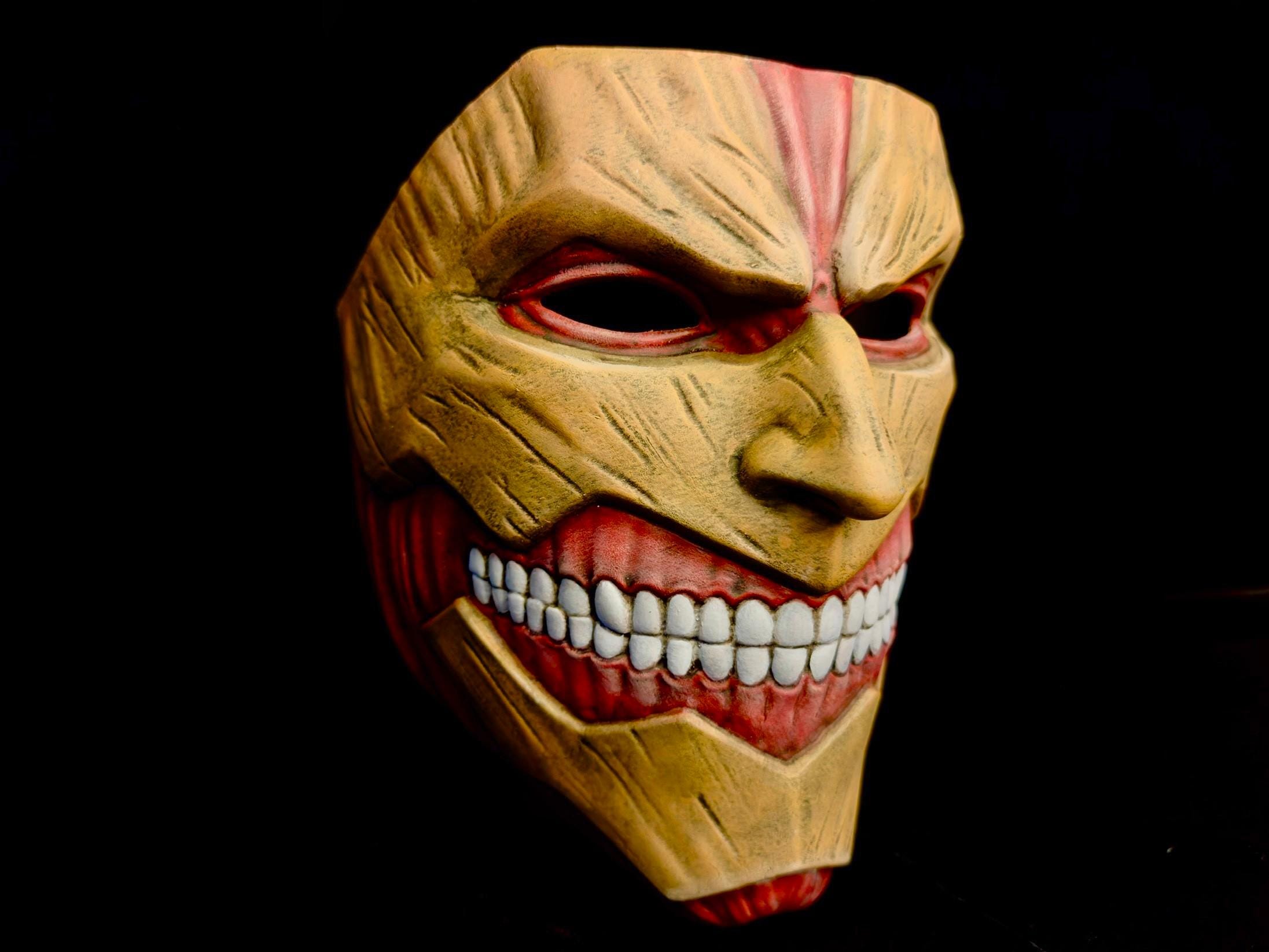 Armored Titan Mask - Attack on Titan Cosplay Helmet | Scary Anime Titan Face | Horror Halloween Costume Prop for AOT Fans