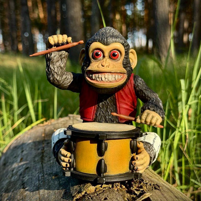 Jouet Mécanique Ancien – Singe Aux Cymbales Max Carl 1957, Tôle Et Peluche