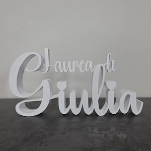 La mia Laurea con Nome da tavolo personalizzato, Scritta 3D, Nome per evento, laureandi, scritta, tocco, laurea, matrimonio, nascita