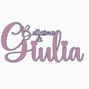 Il mio battesimo con Nome da tavolo personalizzato, Scritta 3D, Nome per evento, laureandi, scritta, tocco, laurea, matrimonio, nascita