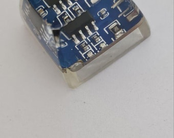 Handmade circuit board resin keycap